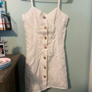 Urban Outfitters White Button-Down Dress